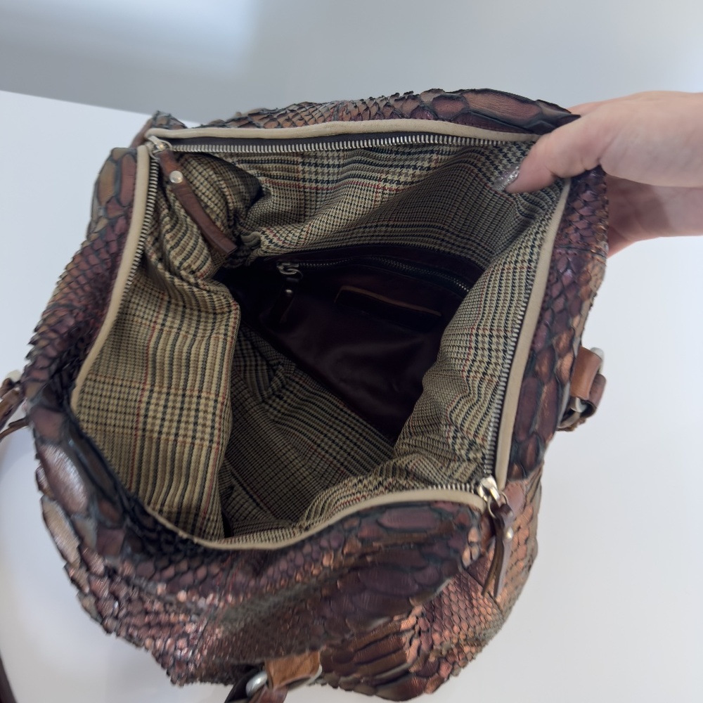 Dark Purple Pauric Sweeney Python Bag - image 4